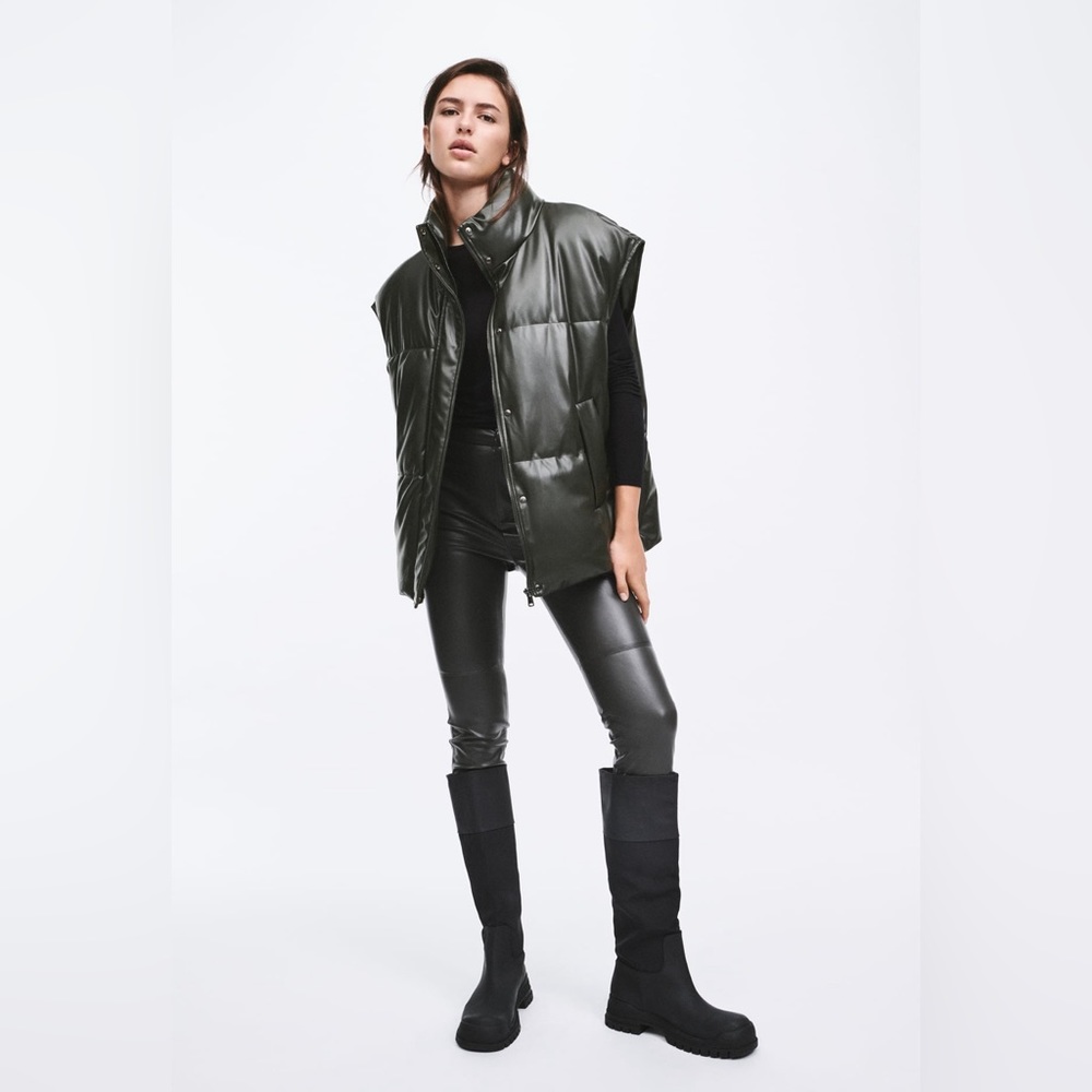 Zara Leather Faux Leather Leggings
